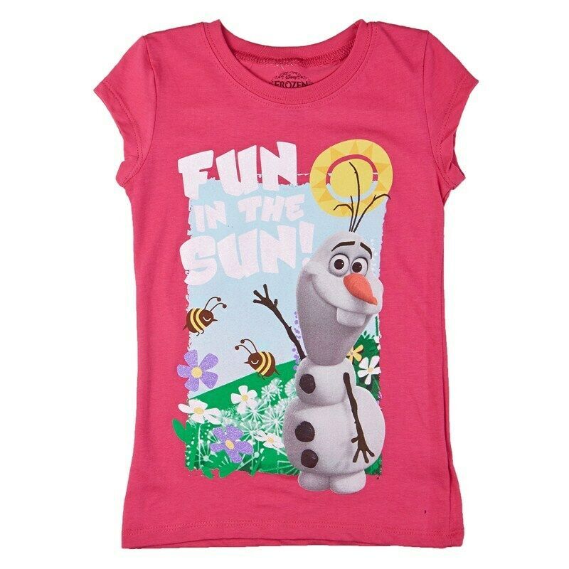 Disney Frozen T-Shirt 5/6 or 6/6x Olaf Fun in the Sun! - $8.00