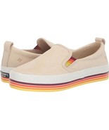 SPERRY Twin Crest Gore Tan Suede Yellow Brown Orng Stripes Slip-on Shoes... - $86.15 CAD