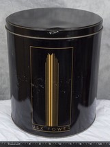 Vintage USX Tower United States Steel Building Pittsburgh Metal Popcorn Tin g30 - £35.59 GBP