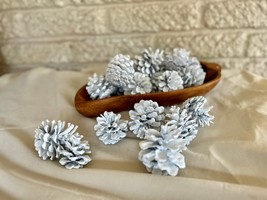 White Painted Pinecones , pinecones , basket or bowl filler, garland, or... - £11.01 GBP