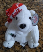 &quot;Collectible Coca Cola Brand Plush White Pola Bear rear with red bandana and Cok - £15.92 GBP