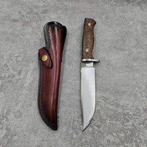 New D2 Steel Blade Survival Straight Knife 60HRC Python Linen Board Handle - £71.64 GBP