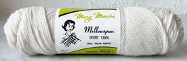 Vintage Mary Maxim Mellowspun Acrylic Sport Yarn - 1 Skein 2 oz Cream #6203 - £4.46 GBP