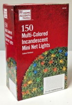 Home Accents 150 Light Multi Color 4&quot;x6&quot; Mini Bush Net Incandescent Chri... - £11.44 GBP