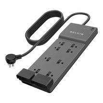 Belkin Power Strip Surge Protector with 8 Outlets, 6 ft Long Flat Plug Heavy Dut - £34.14 GBP