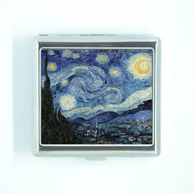 20 CIGARETTES CASE box VAN GOGH starry night famous painting card ID holder - $18.90