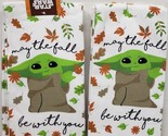 SET OF 2 X-LARGE COTTON TOWELS (16&quot;x26&quot;) DISNEY,STAR WARS,YODA &amp; FALL LE... - £11.68 GBP