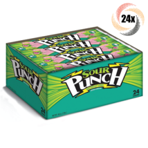 Full Box 24x Packs Sour Punch Watermelon Mouthwatering Sour Straws Candy | 2oz - £27.54 GBP