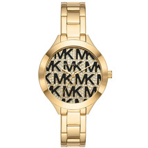 Michael Kors Women&#39;s Slim Runway Gold Dial Watch - MK4659 - £106.41 GBP