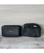 2 TUMI For Delta Travel Amenity Cosmetic Case Black Toiletry Accessory C... - £10.86 GBP