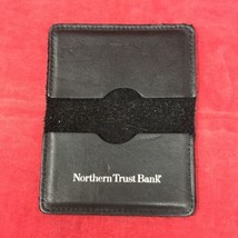 VTG Northern Trust Bank Hazel Soft Black Leather Business Card Holder Chicago - £15.47 GBP