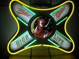 Miller Lite High Life Beer Lager Handmade Neon Light Sign 24"x20" - $249.99