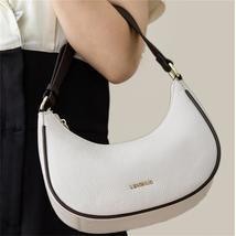 Autumn New Trend Solid Color Lychee Pattern Women Handbags First Layer Cowhide B - £45.53 GBP