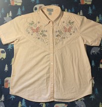 Women’s Vintage Peach Color Blouse with Beading, Size 18/20 preowned - £15.15 GBP