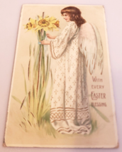 WITH EVERY EASTER BLESSING (Antique 1913) Divided Back GERMANY Holiday P... - $9.99