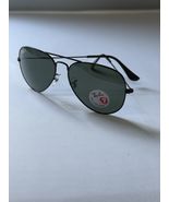 Ray Ban Sunglasses Aviator RB3025 002/58 Black Frame G15 Green POLARIZED... - $922.50 MXN