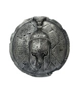 Spartan Ancient Greek Helmet And Shield Sculpture Wall Art Home decor - $135.53 CAD