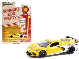 2021 Chevrolet Corvette C8 Stingray Coupe "Shell Oil" Yellow and White "Running  - $681.42 MXN