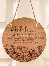 Baby Sleeping Door hanging Sign,  Do Not Knock Door knob hanger Sign, Do... - £14.84 GBP
