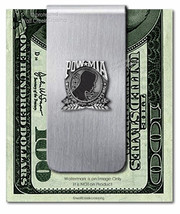 POW-MIA STAINLESS STEEL MONEY CLIP NEW! MILITARY SERVICE  VETERAN VET FREE SHIP' - £15.50 GBP