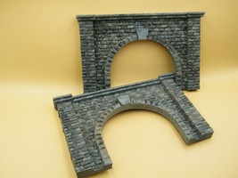 OO(HO) 2x Scale Cut Stone style Tunnel Portals entrance - single track - painted - £18.49 GBP