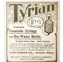 Tyrian Rubber Syringe &amp; Water Bottle 1897 Advertisement Victorian ADBN1A5 - $28.01 CAD