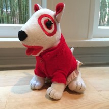 Target Red and Khaki Girl Dog Plush Stuffed Animal Bullseye Boys &amp; Girls - £14.94 GBP