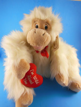 Vintage Russ White Gorilla Ape Monkey plush Caress Soft Pets 11&quot; sitting... - $19.79