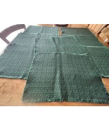 8 Total Thick Woven Christmas Green Table Placemats Clean Beautiful Set!... - $15.00