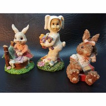 Three small resin Easter Bunny Figures BC316 - £5.54 GBP