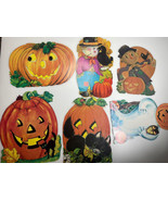 Lot Halloween Die Cuts Paper Heavyweight Decor Cat Pumpkin Ghost Scarecr... - £14.69 GBP