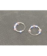 Small Beaded Earring Hoops - $13.52 CAD