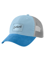 Carharrt Canvas Mesh Back Cap Hat 100% Cotton Canvas Blue Gray Light Regular Os - £19.02 GBP