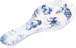 Indigo Sea Life Melamine Spoon Rest, Cooking Spoon Holder for Stove Top,... - $9.95