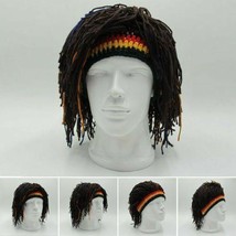 Hot Reggae Dreadlocks Skullies Jamaican Knitted Beanies Wig Braid Hat Rasta Hair - £12.09 GBP