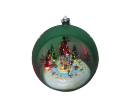 Mr Christmas Animated Lighted Musical Plastic Ornament Green Snowflakes ... - £15.57 GBP