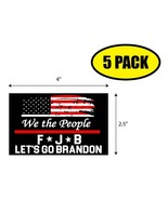 5 PACK 4&quot;x2.5&quot; WE THE PEOPLE FJB BRANDON Sticker Decal Humor Funny Gift ... - £3.92 GBP