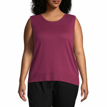 Liz Claiborne Women&#39;s Plus Basic Shell Size 1X (16-18W) Miami Beet Color NEW - £21.40 GBP