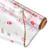 98 Ft Long X 15.7 Inch Wide Christmas Cellophane Wrap Roll 2. 5 Mil Cell... - £13.47 GBP