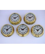 YANTAI CHINA Set of 05 Vintage Maritime Slave Brass World Wall Clock Nav... - $590.00