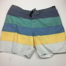 Roundtree &amp; Yorke Men&#39;s Swimwear Board Shorts Green Blue Navy White Size... - £23.91 GBP
