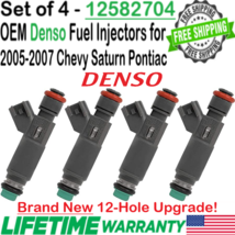 NEW OEM x4 Denso 12-Hole Upgrade Fuel Injectors for 2006-2007 Saturn Vue 2.2L I4 - $277.19