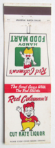Red Coleman&#39;s Cut Rate Liquor - Texas 20 Strike Matchbook Cover Handy Food Mart - £1.38 GBP
