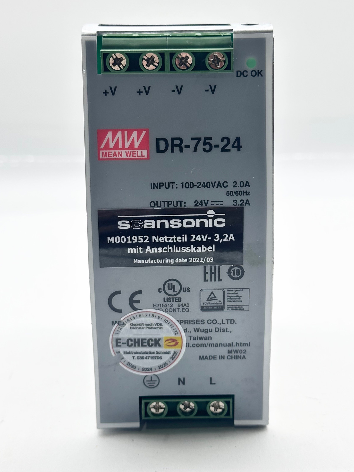 Mean Well DR-75-24 Power Supply  - $25.30