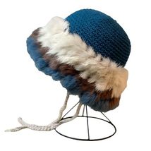 Winter Hats Women&#39;s Bucket Hat Rabbit Hair Knitted Lady Cap Winter Earwarmers Pa - £26.72 GBP