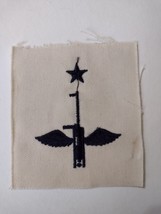 USN AIRCRAFT GUNNER WITH STAR QUALIFICATION INSIGNIA BLUE ON WHITE SHOWS... - $6.00