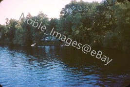 1955 Moose Lake, Scene at Dusk, Cars Minnesota Red-Border Kodachrome Slide - £2.72 GBP