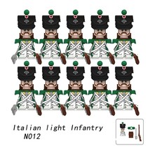 10 PCS Napoleonic Wars Military Soldiers Building Blocks WW2 Figures Toys A20 - £20.08 GBP