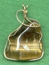  Tiger Eye Wire Wrapped Pendant - £14.38 GBP