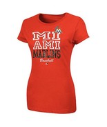 MLB  Woman&#39;s Florida  Marlins Orange  Foil Shirts.  XL NWT - £14.91 GBP